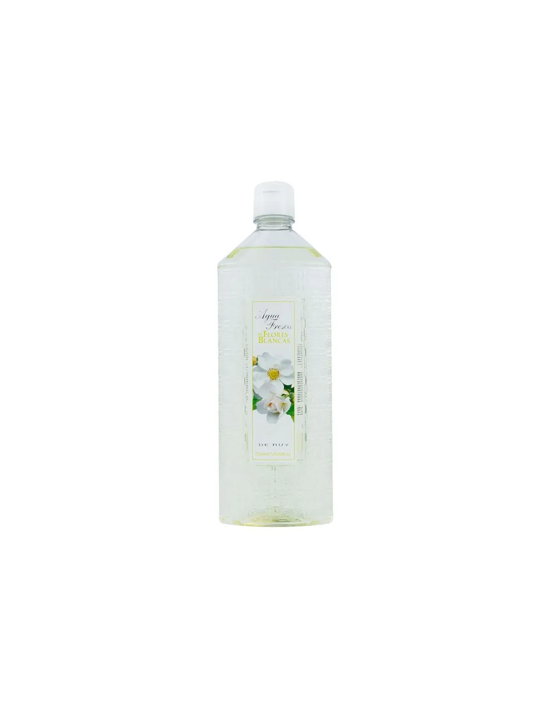 De Ruy Agua Fresca de Flores Blancas 750 ml Botella de Plástico