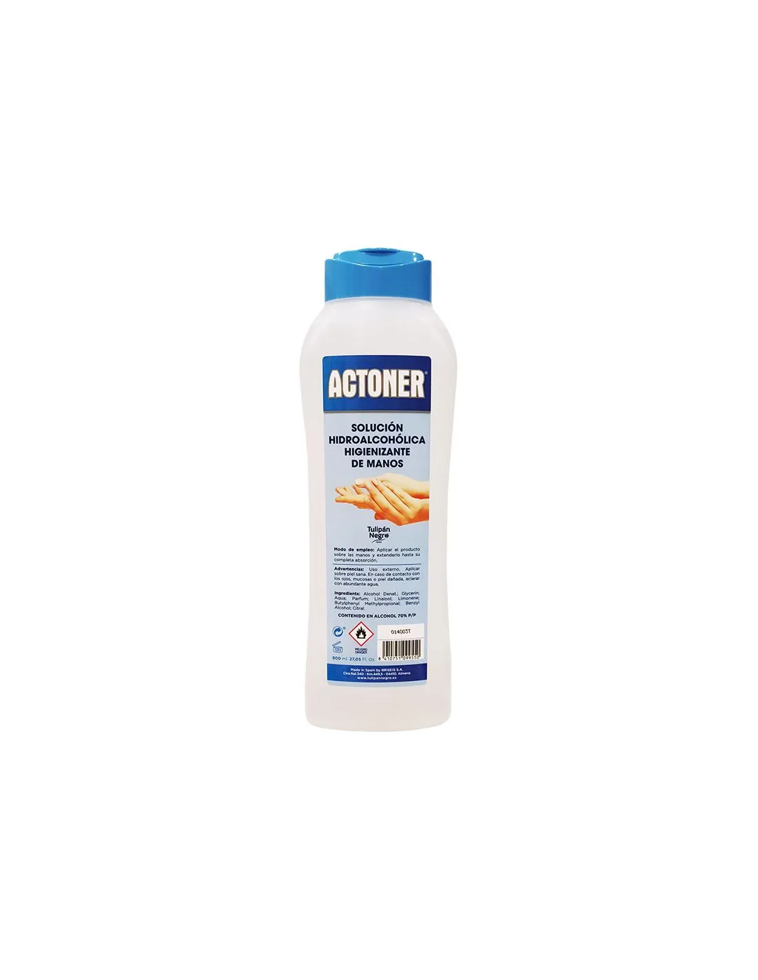  Actoner Solución Hidroalcohólica Higienizante de Manos 800 ml