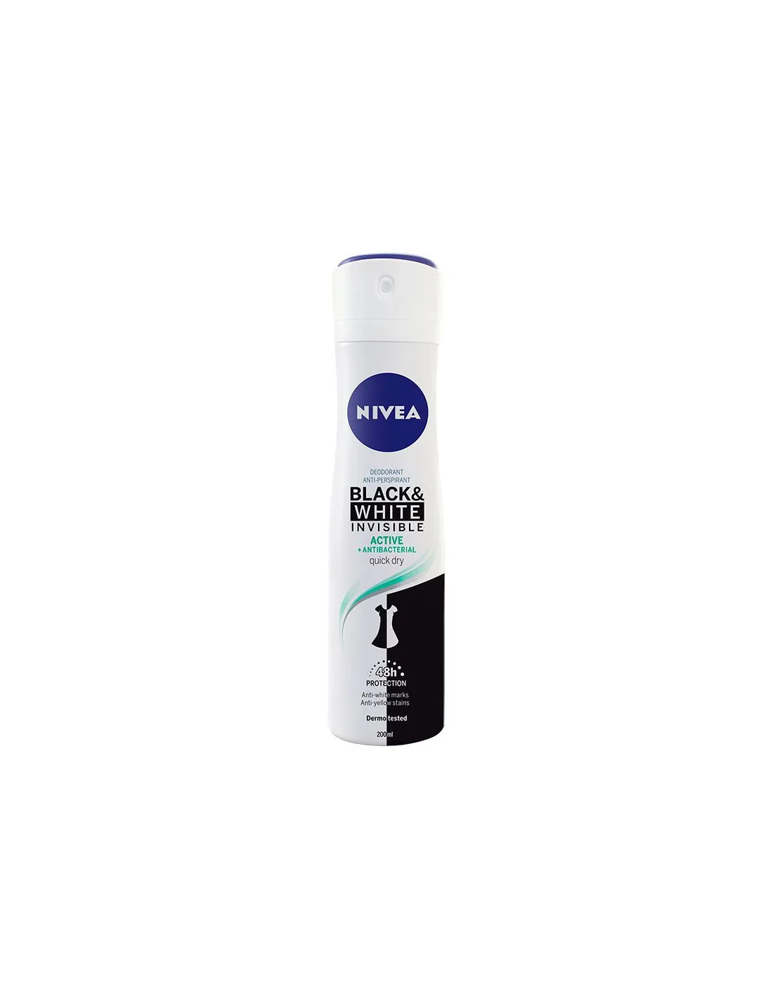 Nivea Black & White Invisible Active Spray 200 ml