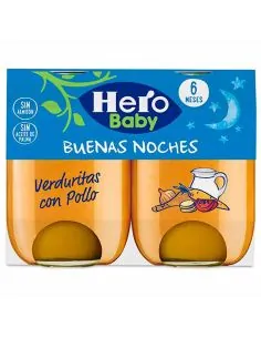 Hero Baby Buenas Noches Verduritas con Pollo 2 X 190 g