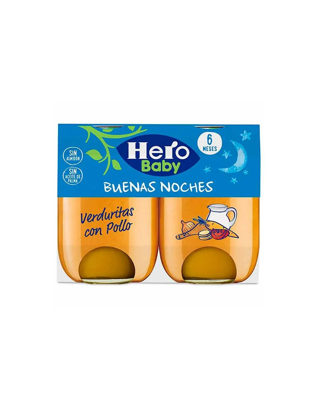 Hero Baby Buenas Noches Verduritas con Pollo 2 X 190 g