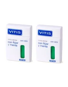 Vitis Cinta Dental Con Cera Fluor/Menta Pack 2 x 50 M