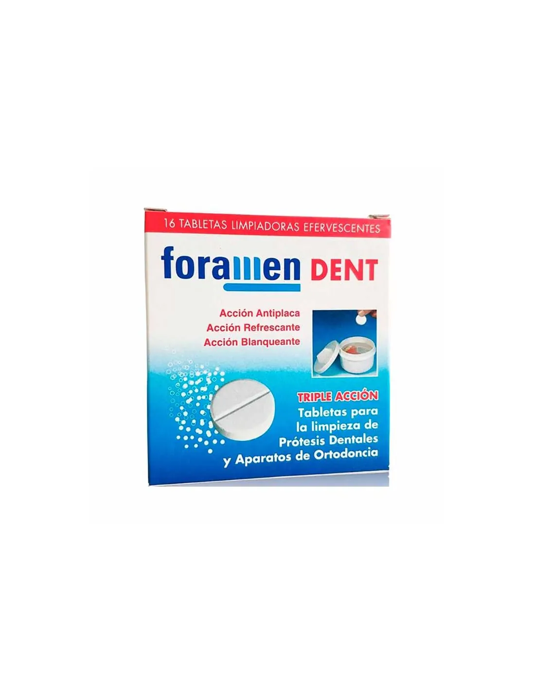 Foramen Dent Tabletas Limpiadoras Dentaduras postizas 32 Tabletas