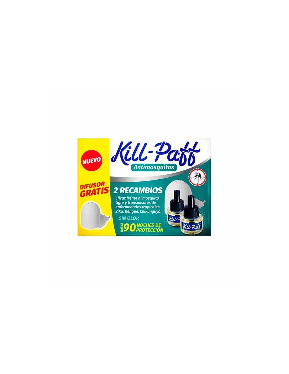 Kill-Paff Antimosquitos 2 Recambios + Difusor Gratis