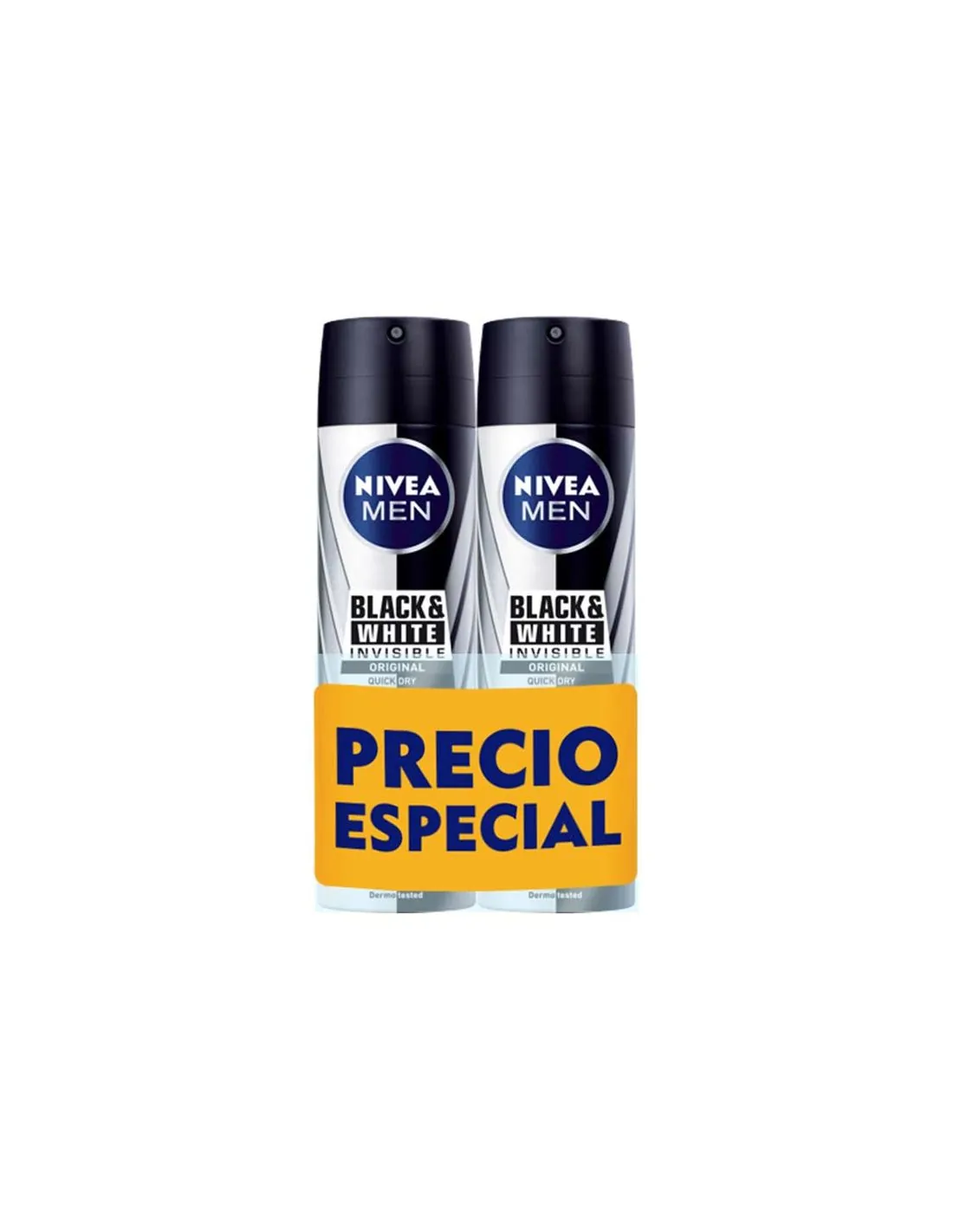 Nivea Men Black & White Desodorante Invisible Duplo Spray 200ml X 2