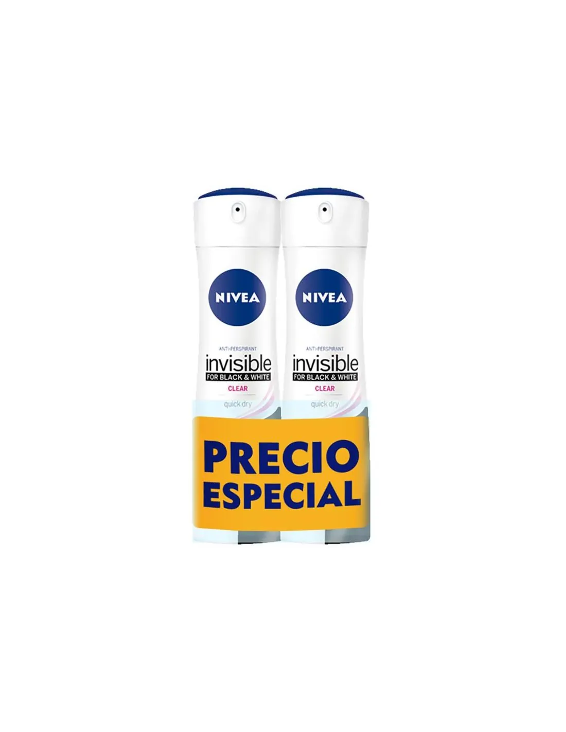 Nivea Black & White Invisible Original Spray Duplo 200 ml X 2