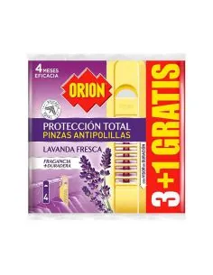 Orion Antipolilla Pinza Lavanda 3+1 uds