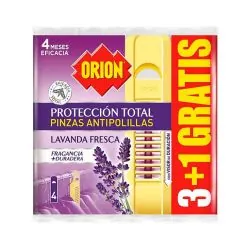 Orion Antipolilla Pinza Lavanda 3+1 uds