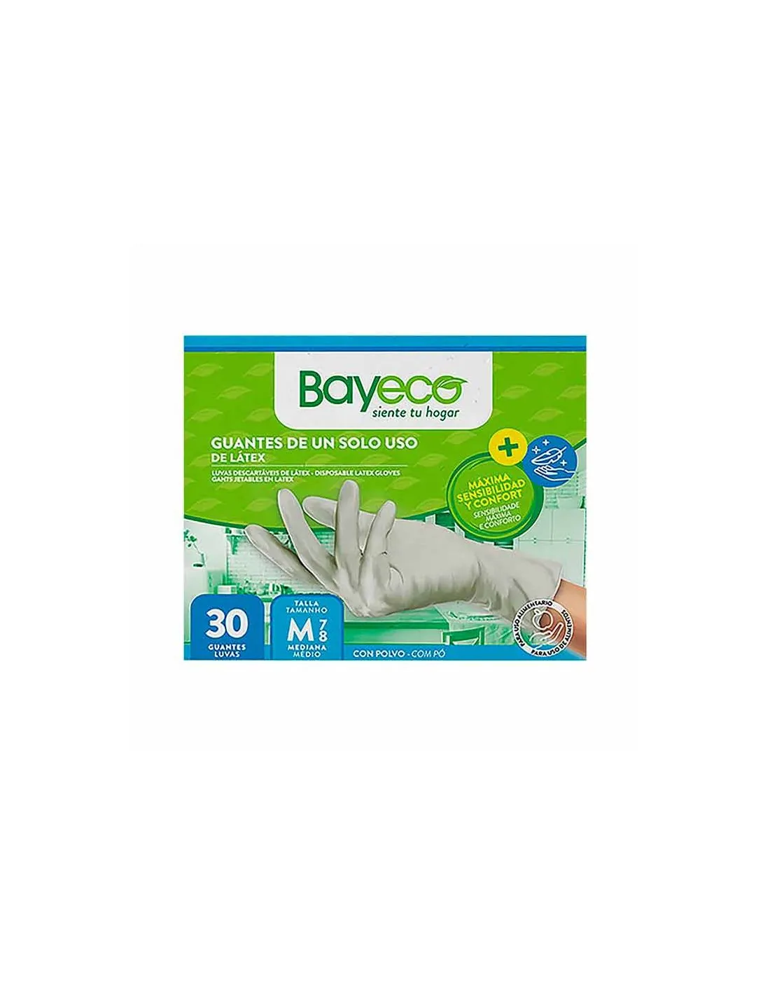 Bayeco Guantes Latex Talla M 30 Uds