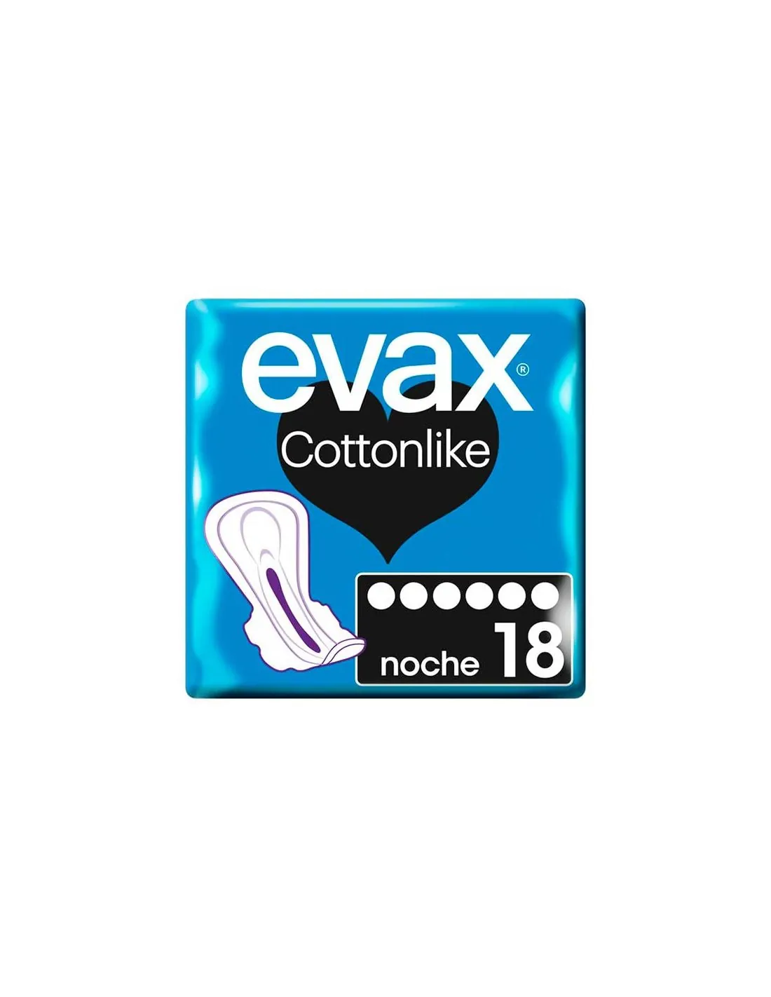 Evax Cottonlike Noche Con Alas 18 uds