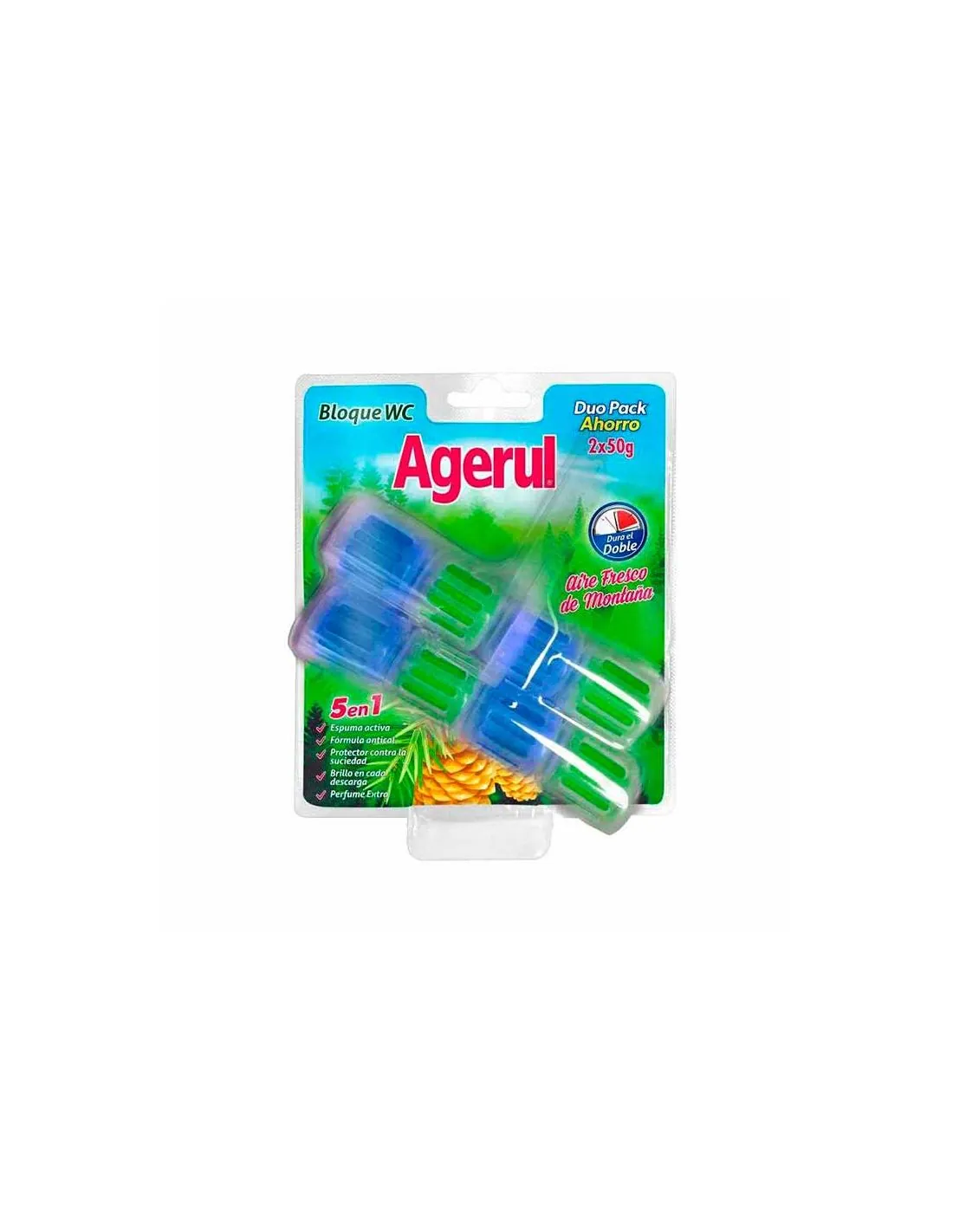 Agerul Bloque WC Aire Fresco De Montaña 2x50g