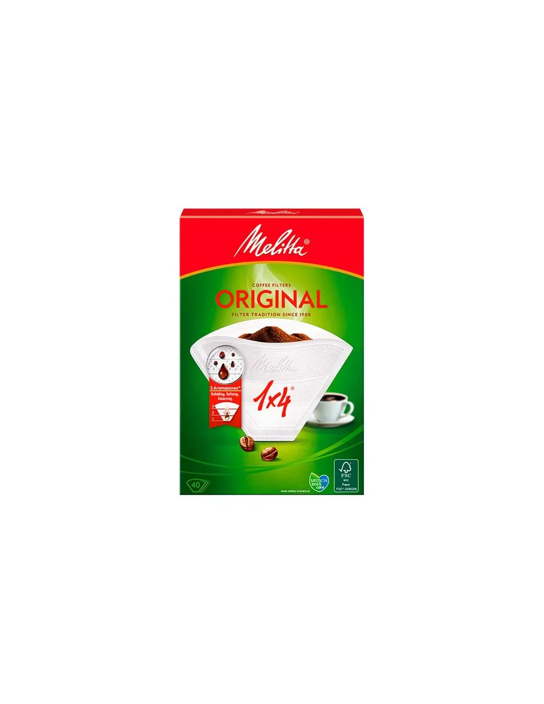 Melitta Filtros De Café 1x4 40 uds