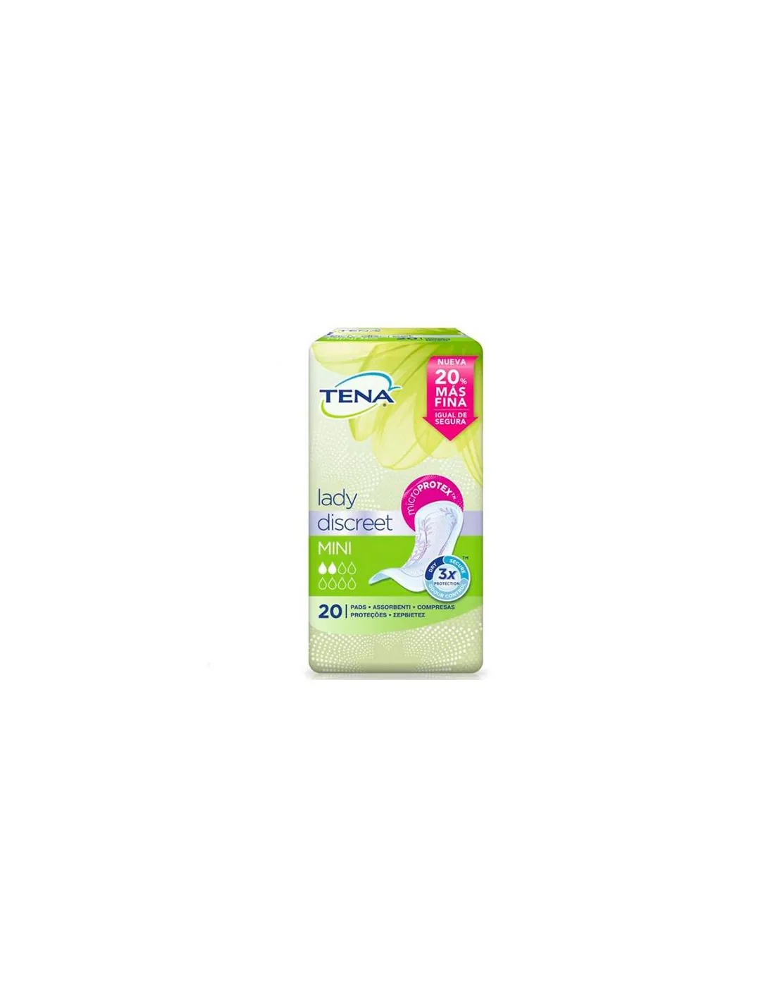 Tena Lady Discreet Mini Compresas De Incontinencia 20 uds