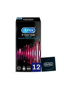 Durex Intense con Puntos y Estrias y gel estimulante Preservativos