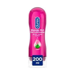 Durex Play Massage 2 en 1 Gel de Masaje Erótico y Lubricante Estimulante con Aloe Vera 200 ml