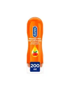 Lubricante Durex Play Massage 2 en 1 Gel de Masaje Corporal Erótico y Estimulante con Guaraná 200 ml