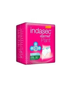 Indasec Discreet Pant Plus L Compresas De Incontinencia 10 uds