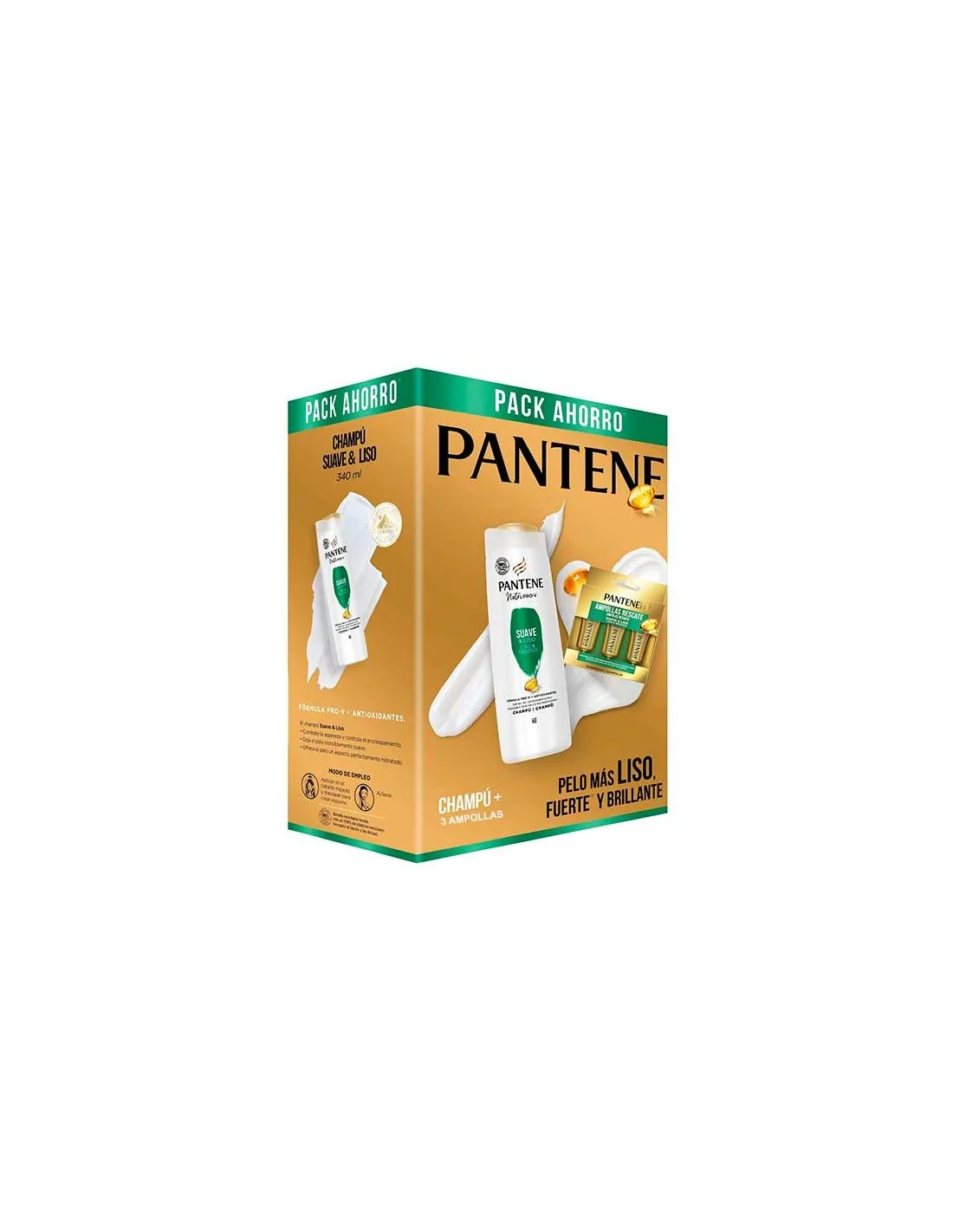 Pantene Liso Extremo Pack Champu Y Ampollas