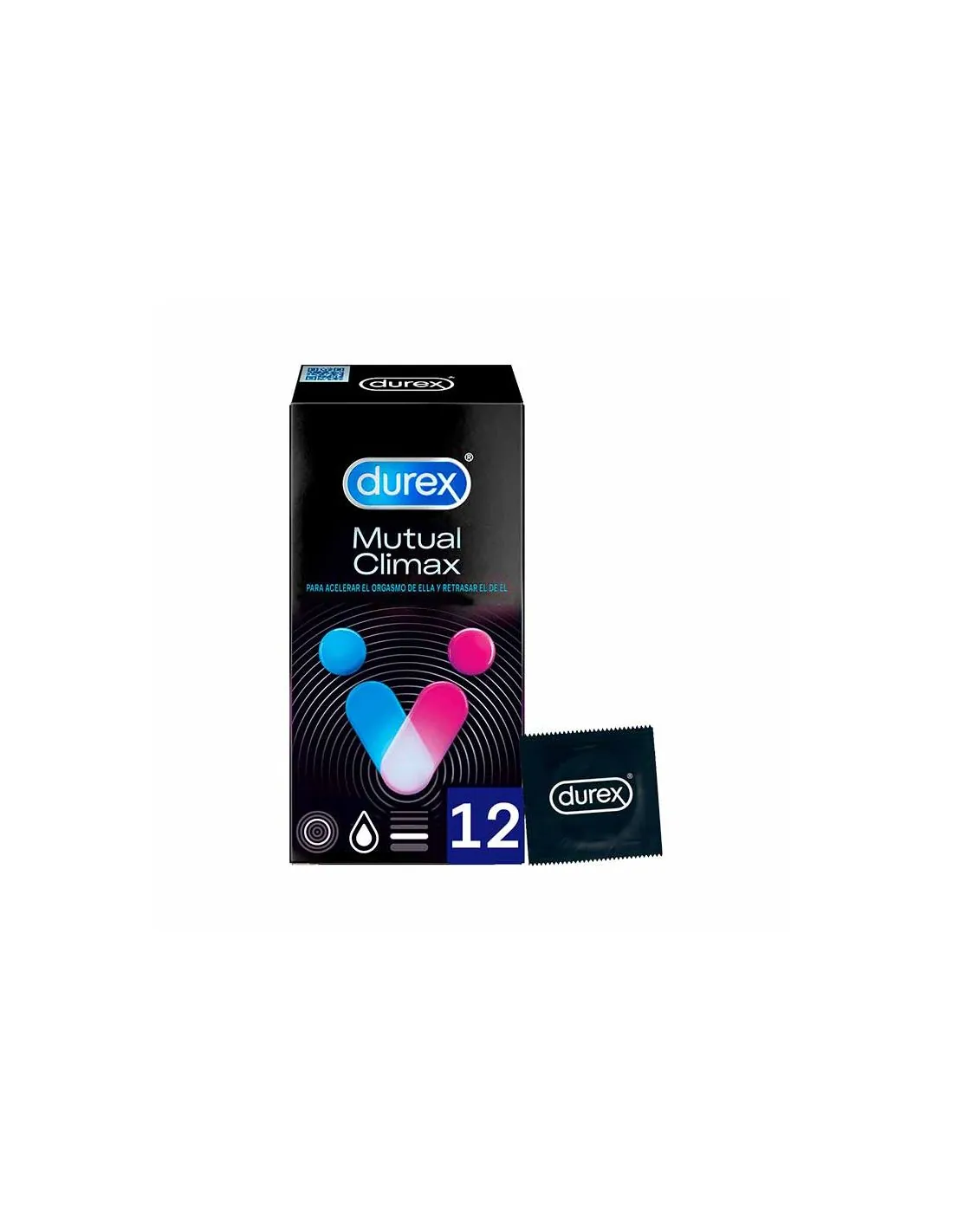 Durex Preservativos Mutual Clímax con Puntos y Estrías para ella y Efecto  Retardante para él - 12 condones | Comprar Online PERF