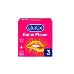 Durex Preservativos Dame Placer con Puntos y Estrías - 3 condones