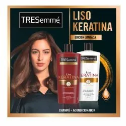 Tresemme Liso Keratina Duplo Champú 685 ml + Acondicionador 400 ml