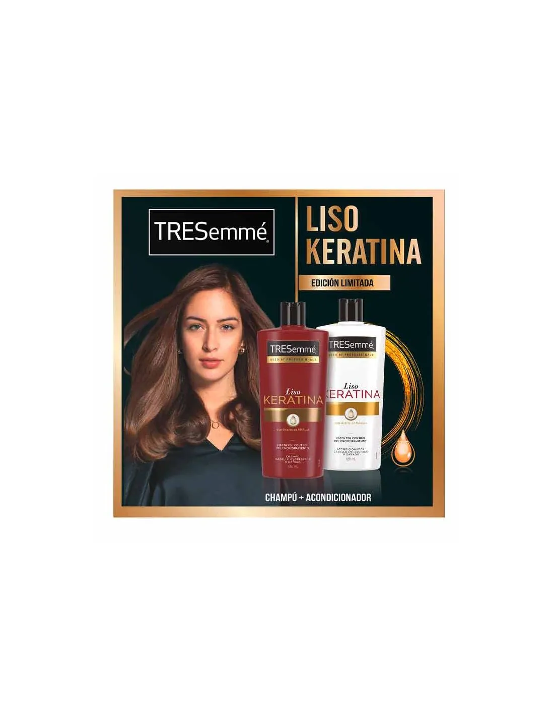 Tresemme Liso Keratina Duplo Champú 685 ml + Acondicionador 400 ml