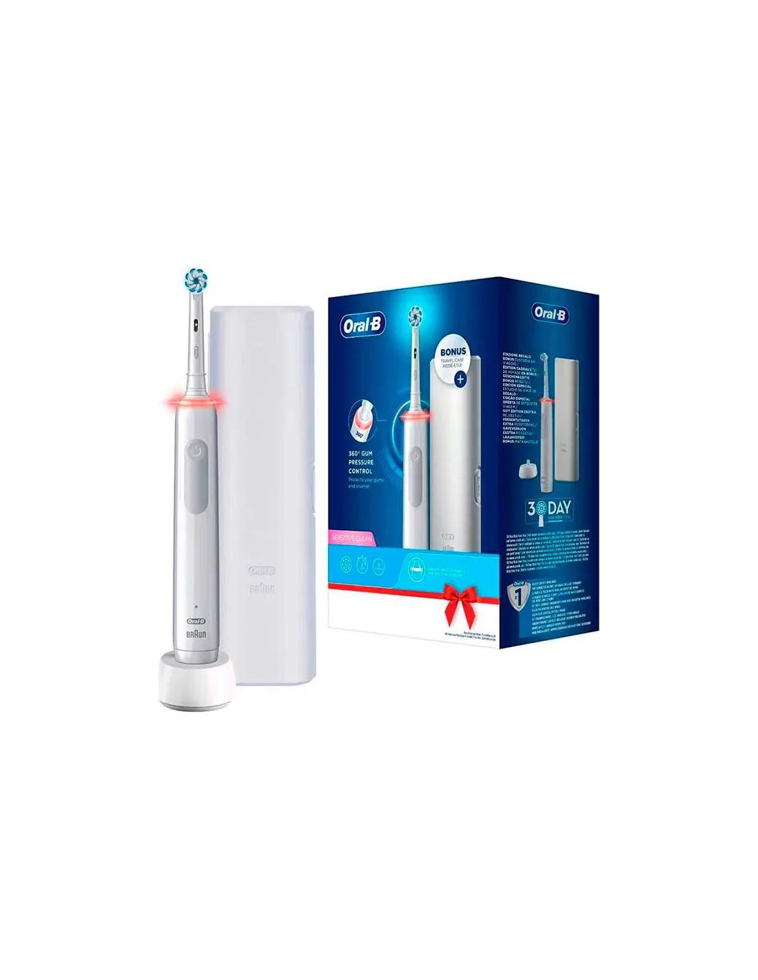 Oral B Pro3 Cepillo Electrico Estuche 4 piezas