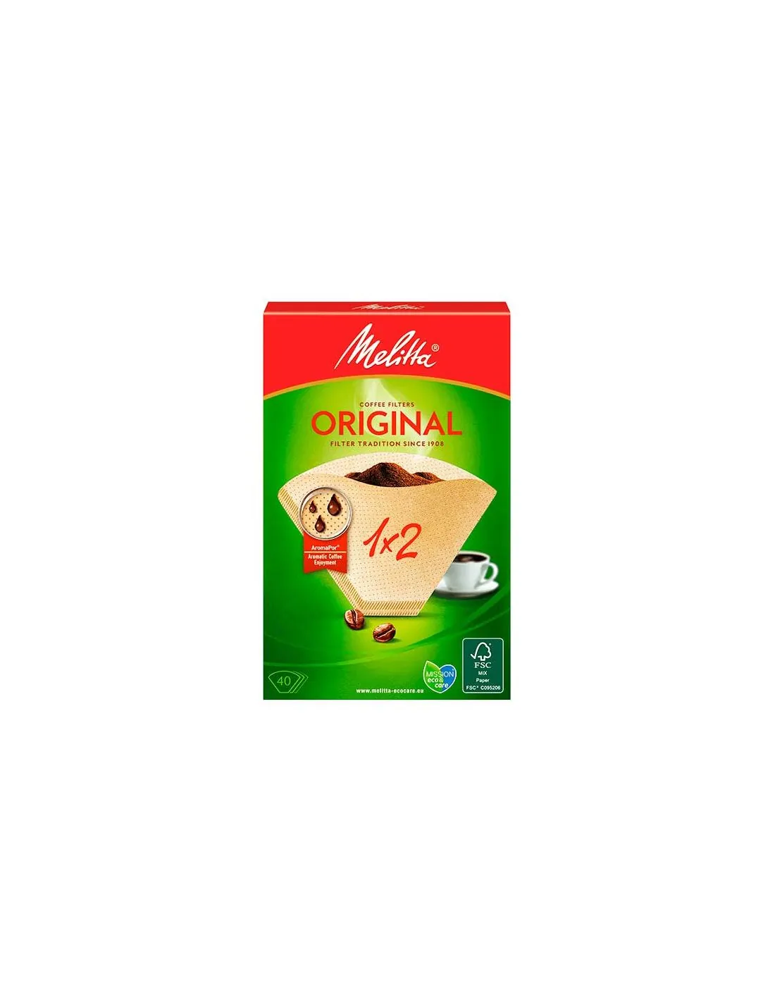 Melitta Filtros De Café 1x2 40 uds