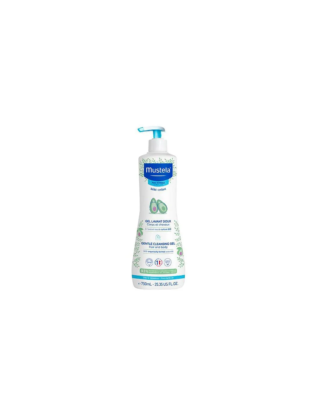 Mustela Gel de Baño Suave Con Dosificador 750 ml 