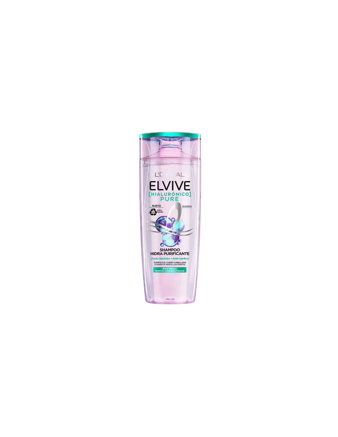 Elvive Hialuronico Pure Champu Purificante 72h