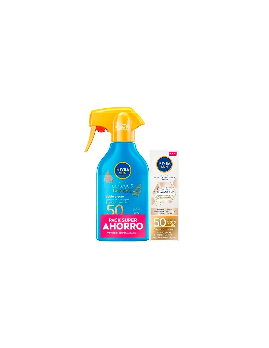 Nivea Sun Protege y Broncea Fluido Antimanchas Pack 2 Piezas