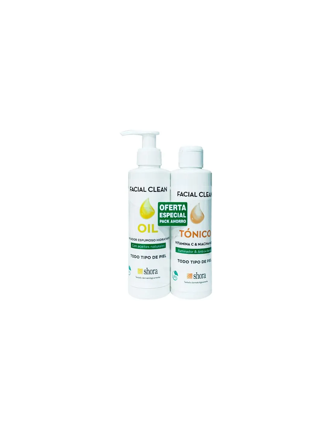 Shora Facial Clean Tonico Vita C Pack 2 Piezas