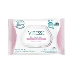 Vitesse Tri-Mineral Piel Sensible Toallitas Desmaquilladoras 25 uds