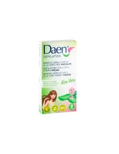 Daen Ecodepil Aloe Vera Bandas Depiladoras Faciales