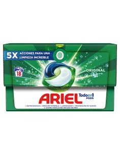 Ariel Detergente en Cápsulas Color 3 en 1 18 Lavados